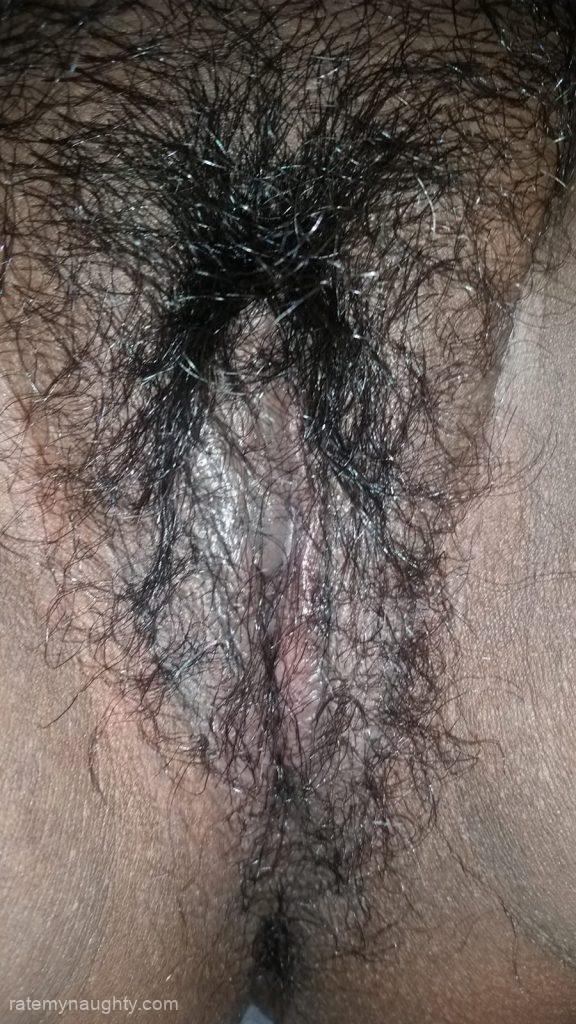 Tight hairy pussy close up