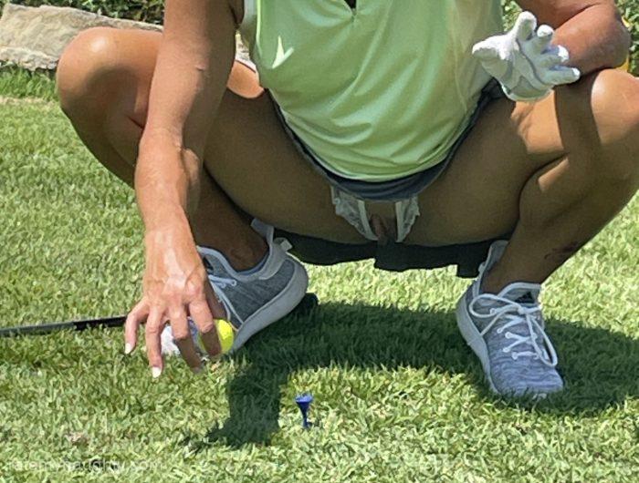 under the golf skirt