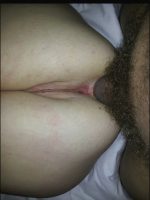 Young shaved wife likes it deep