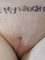 Shaved wifes pussy ready for cum